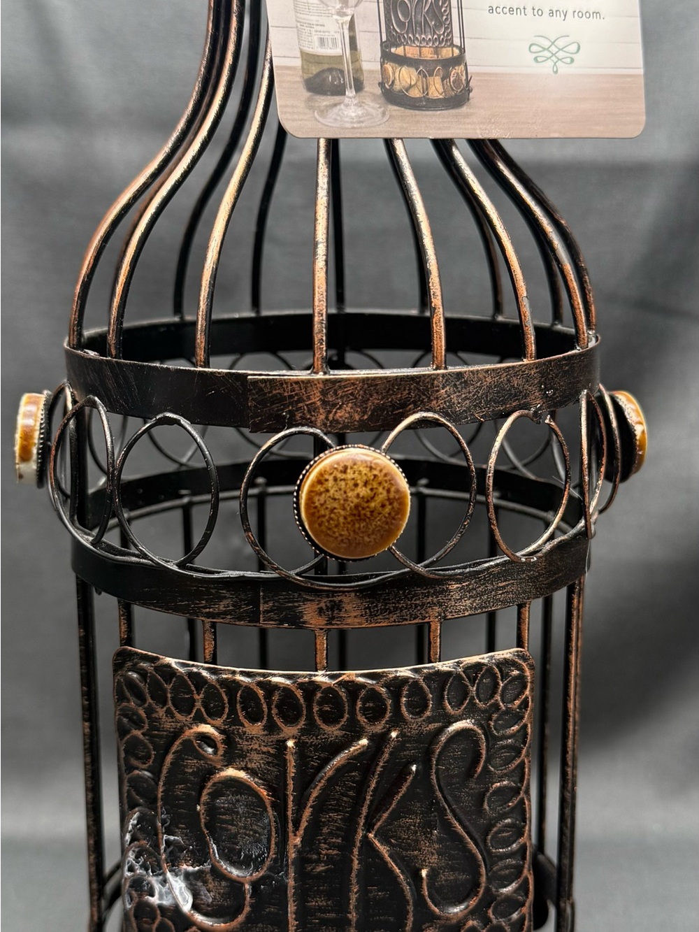 Windsor Bronze-Tone Metal table top cork holder holder